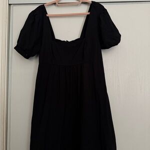 Wild Fable Black Puff Sleeve Mini Dress